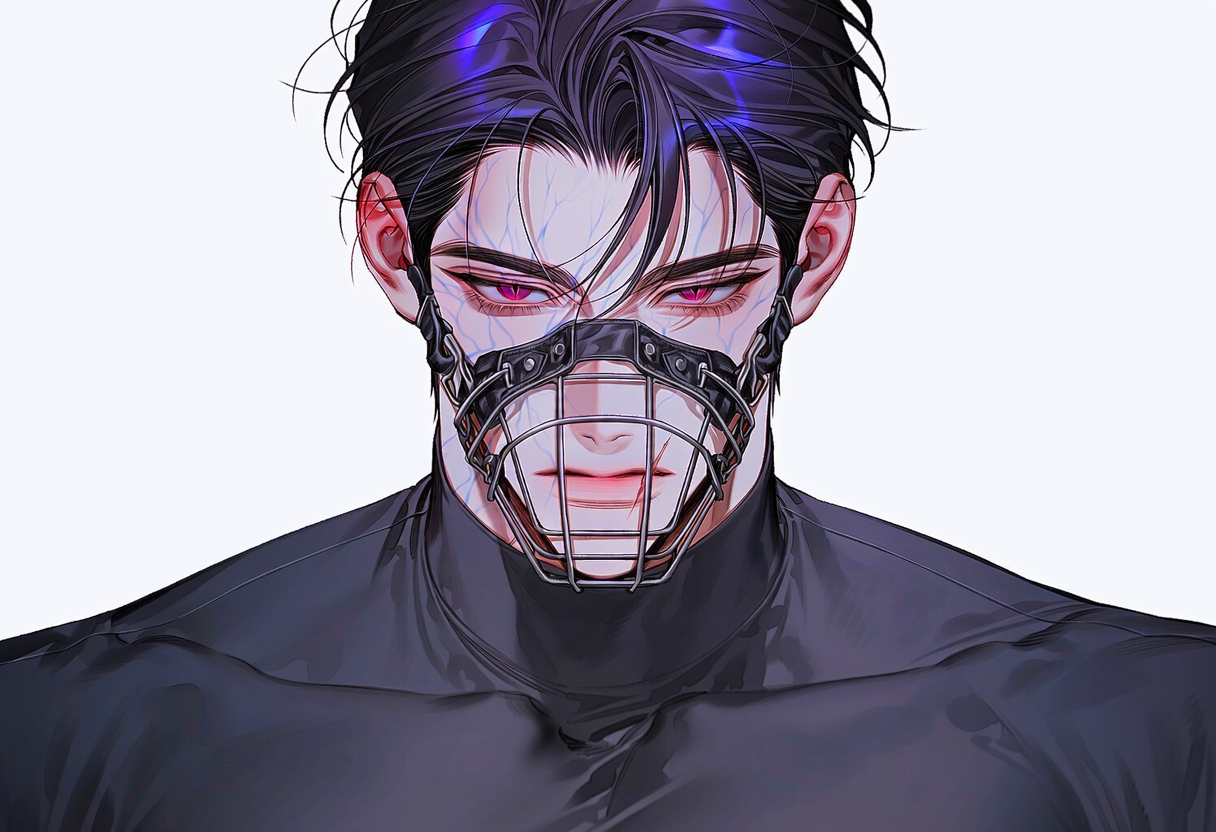입마개를 착용한 코윈 로크의 정면 초상